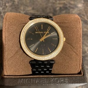 Michael Kors Black Watch with gemstone bezel